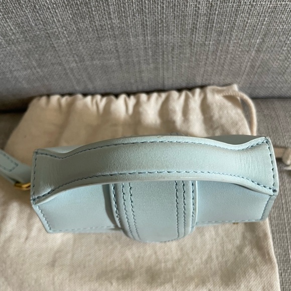 Jacquemus NanoTop-Handle Bag in Light Blue with Gold Hardware - Picture 6 of 9